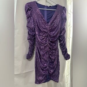 Fashion Nova Violet Sequin Dress